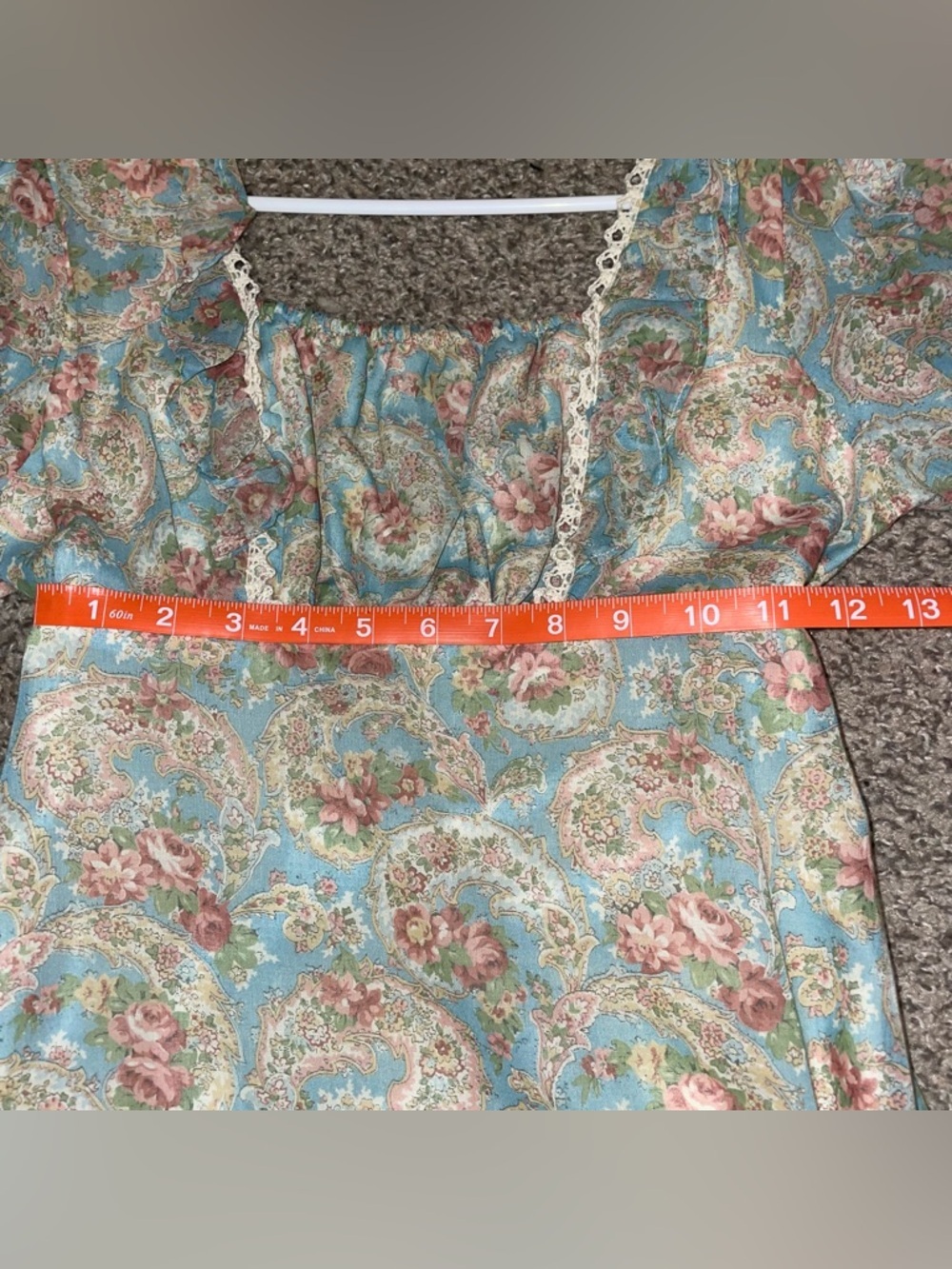 Vintage 1970s Gunne style Romantic Dress with Victorian Floral Print - Picture 15 of 15